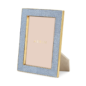 Aerin Classic Shagreen Frame, 4 X 6 In Blue