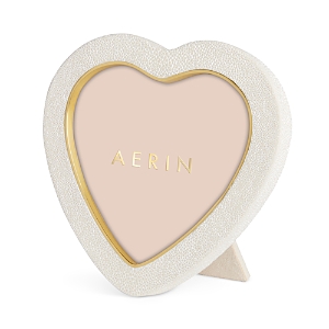 Shop Aerin Shagreen Heart Frame, Cream
