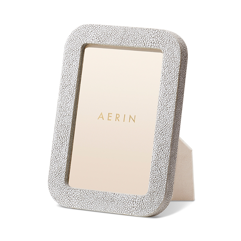 Aerin Modern Faux Shagreen Frame, 4" X 6" In Dove