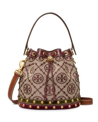 tory burch red bucket bag