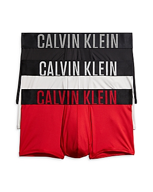 Calvin Klein Assorted 3-pack Intense Power Micro Low Rise Trunks In Exact/black/silver Haze