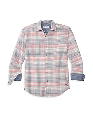 TOMMY BAHAMA COASTLINE CORD REGULAR FIT CARMEL PLAID SHIRT