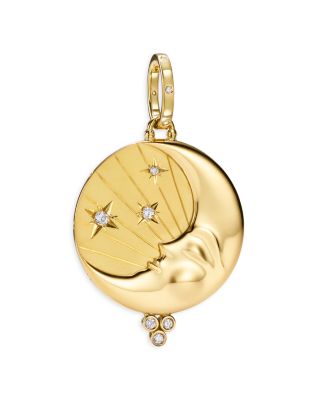 Temple St. Clair 18K Yellow Gold Celestial Diamond Luna Pendant
