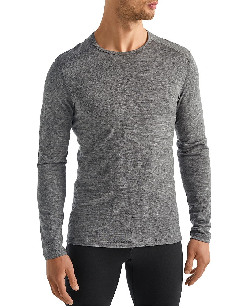 Icebreaker Oasis Long Sleeve Merino Wool Base Layer T-shirt In Gritstone