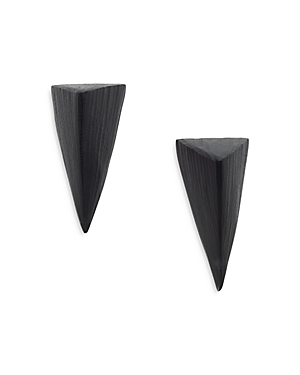Alexis Bittar Lucite Pyramid Post Earrings In Black