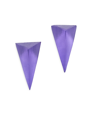 Alexis Bittar Lucite Pyramid Post Earrings In Purple