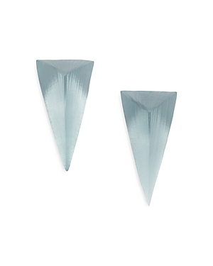 Shop Alexis Bittar Lucite Pyramid Post Earrings In Blue Gray