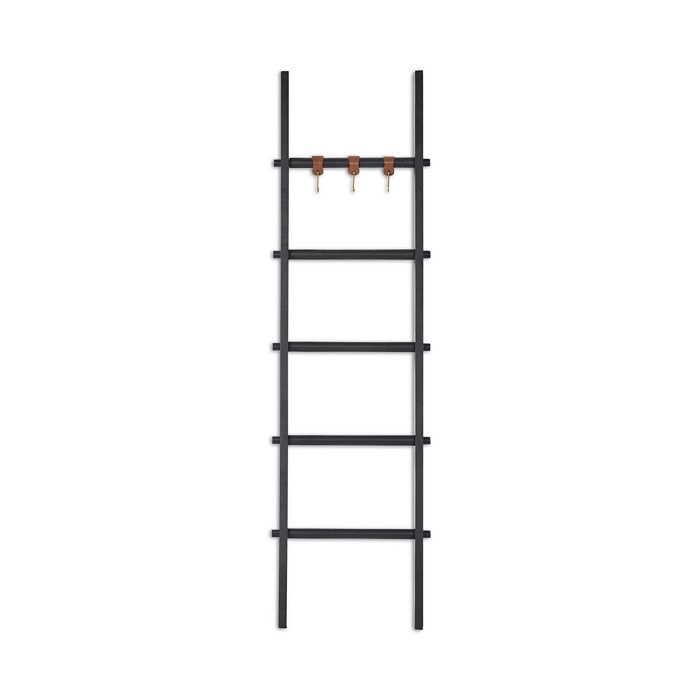 RenWil Mareva Decorative Ladder for Throws with Faux Leather Accent