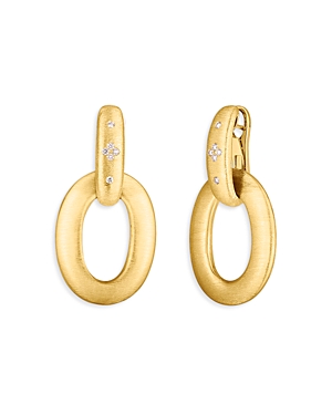 Roberto Coin 18k Yellow Gold Duchessa Diamond Link Drop Earrings