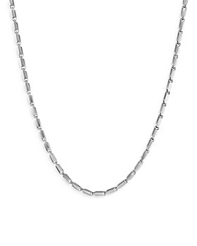 David Yurman - Men's Sterling Silver Chain Faceted Link Necklace, 24"