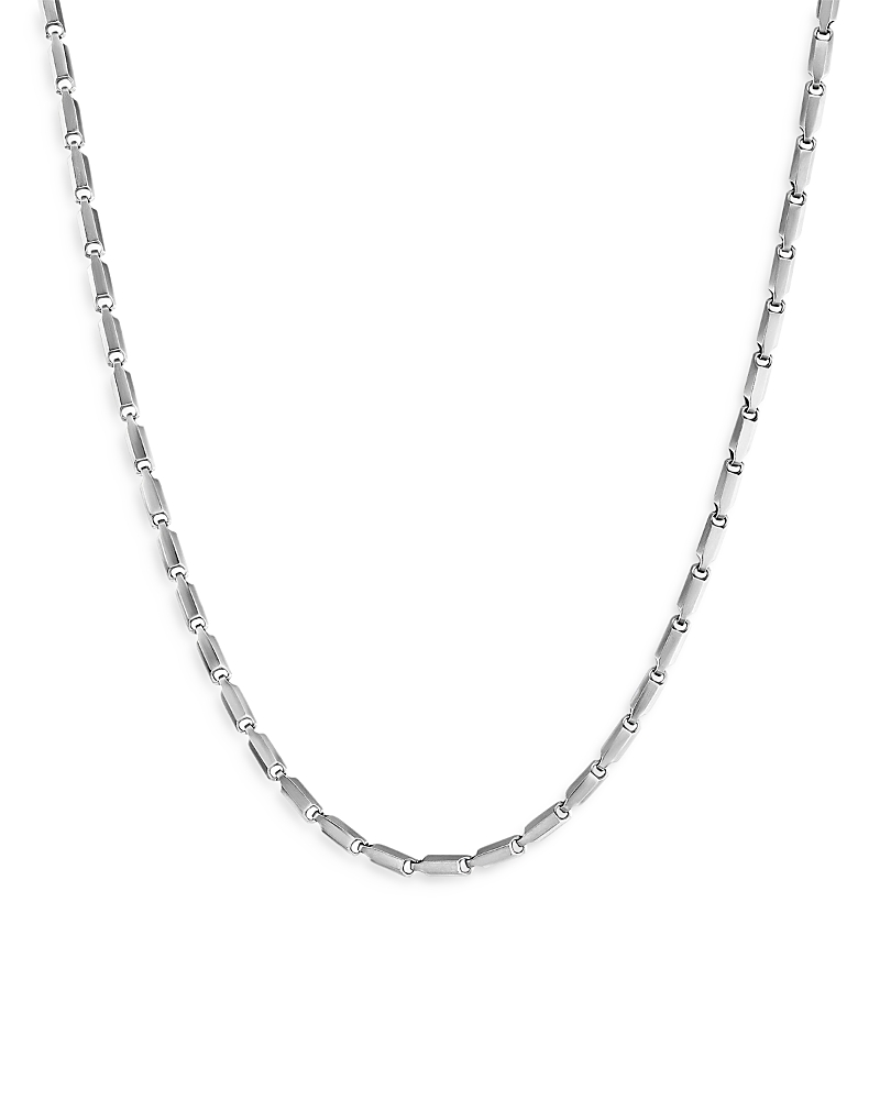 David Yurman Men's Sterling Silver Chain Faceted Link Necklace, 24