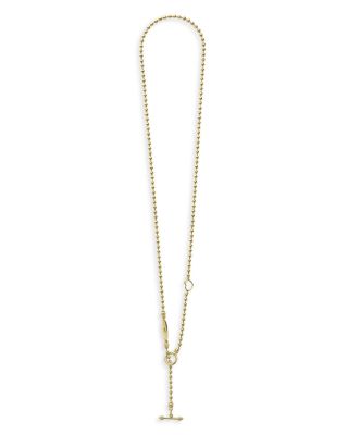 18K Yellow Gold Signature Caviar Beaded Toggle Necklace, 18-20"