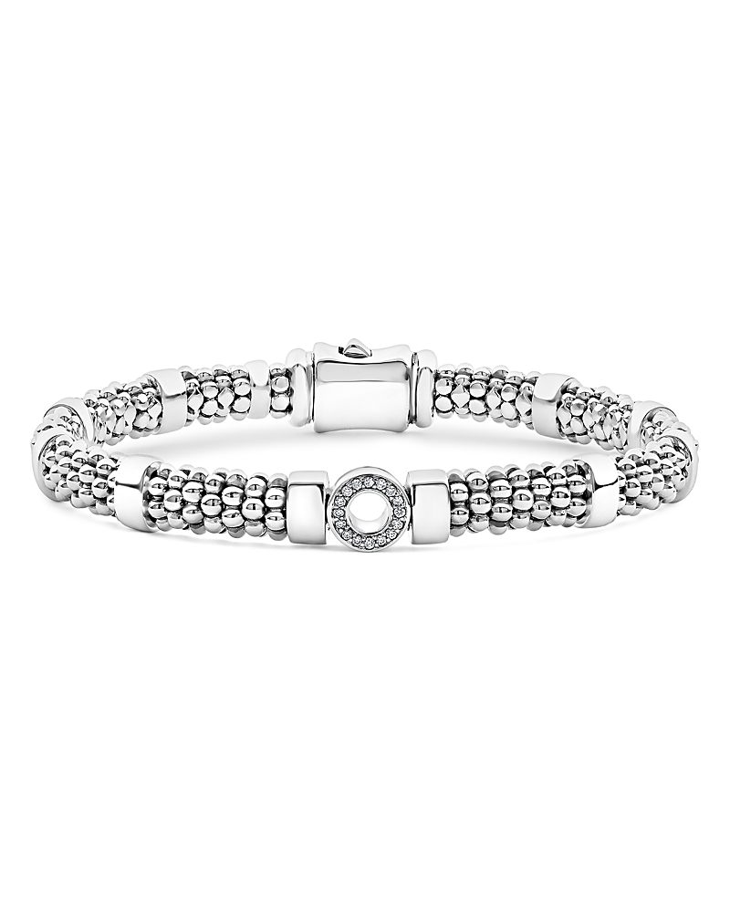 Lagos Enso Caviar Beaded Rope Bracelet In Silver