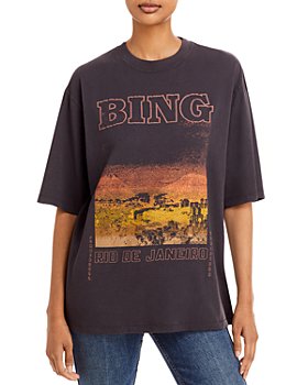 Wes tee bing la tops di Anine Bing in Rosa Donna Abbigliamento da T-shirt e top da T-shirt 