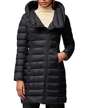 Shop Soia & Kyo Quilted Hooded Coat In Black