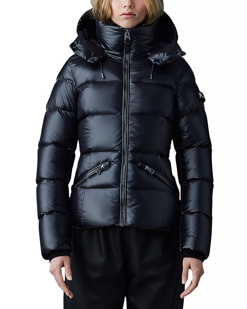 Mackage Madalyn Light And Brilliant Down Jacket With Hood In Black