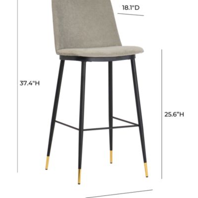 Evora Velvet Counter Stool, Set of 2