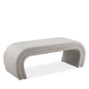Shop Tov Furniture Kenya Velvet Bench In Gray