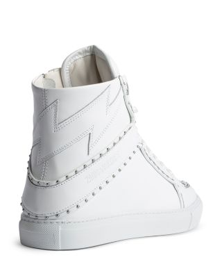 Women's ZV1747 High Flash Studded Trim High Top Sneakers