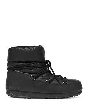 Moon Boot Womens Black Lace-up Shell Snow Boots In Black