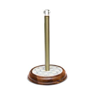 MacKenzie-Childs Sterling Check Paper Towel Holder