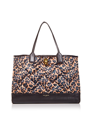 Kurt Geiger Recycled Quilted Square Shopper In Medium Brown