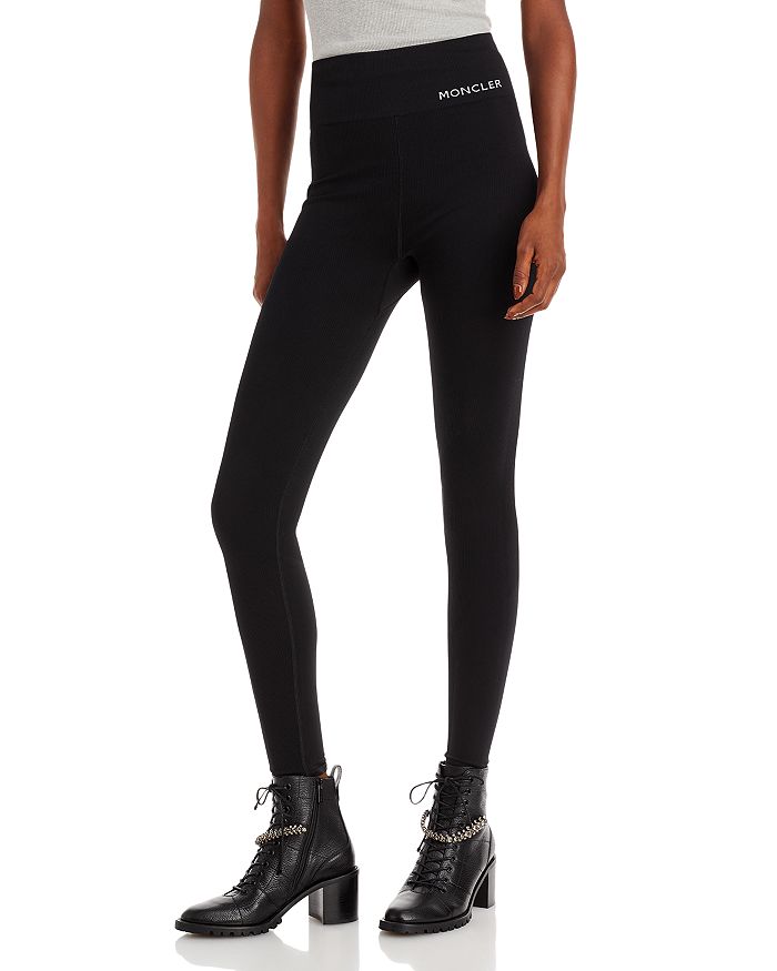 Black Jersey leggings with regular waist. - Buy Online