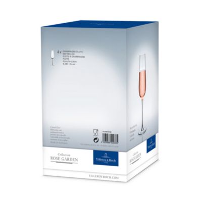 Rose Garden Flute, Set of 4