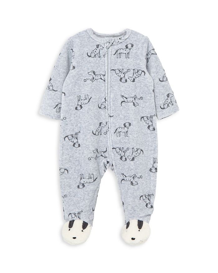 Little Me Boys' Velour Puppy Print Footie Baby Bloomingdale's
