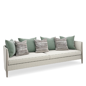 Caracole Piping Hot Sofa In Cream/silver