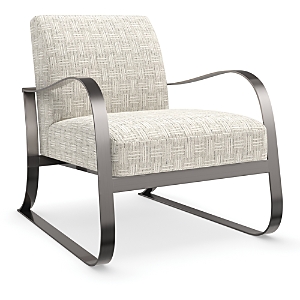 Caracole Sinuous Armchair In Ivory/tan