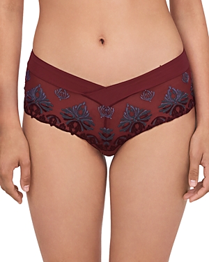 Chantelle Champs-elysees Lace Hipster In Mahogany Multi