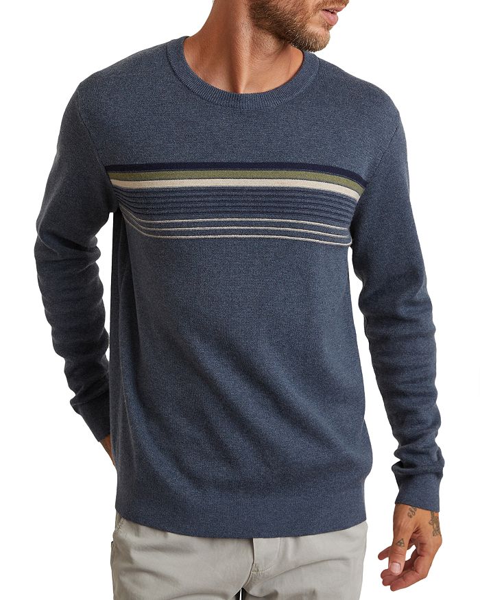 Marine Layer Thompson Chest Stripe Crewneck Sweater | Bloomingdale's
