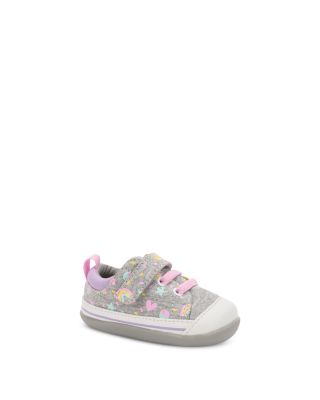 See Kai Run Girls' Stevie II Happy Print Sneakers Baby, Toddler