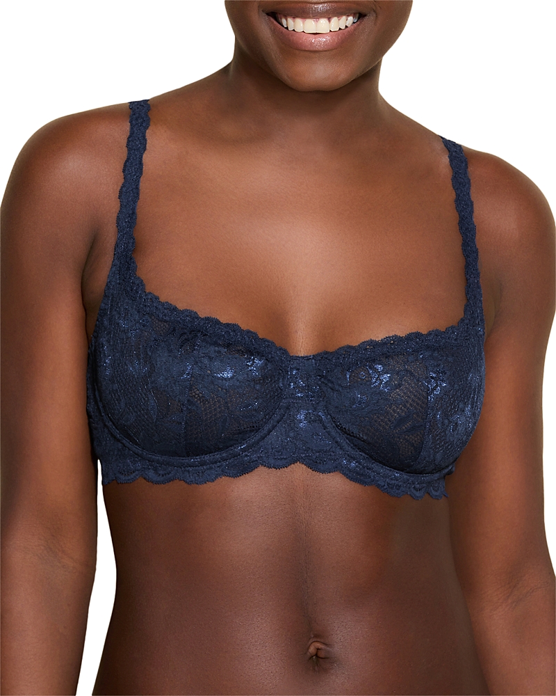 Cosabella Never Say Never Lace Balconette Bra In Navy Blue