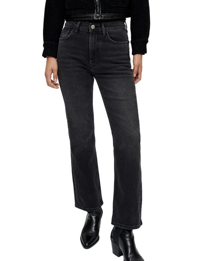 Maje Polima Straight Leg Jeans in Black | Bloomingdale's