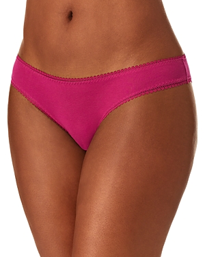On Gossamer Cabana Cotton Blend Stretch Hip G-string In Deep Magenta