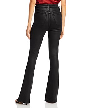 Bloomingdales Women Clothing Jeans High Waisted Jeans The High Waist Slim Kick Jeans in Coated Black 