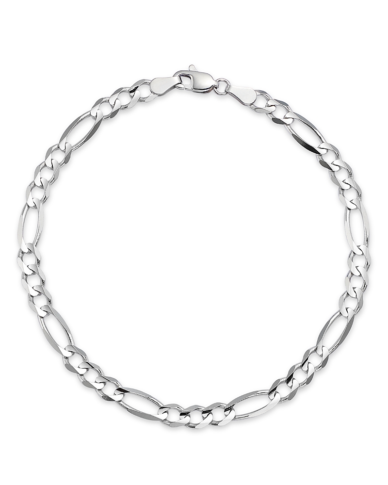 Bloomingdale's Men's Figaro Link Chain Bracelet In 14k White Gold - Exclusive In White