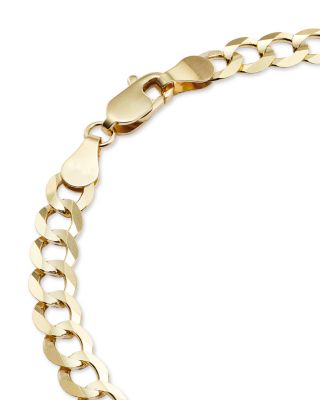 Men's Comfort Curb Link Chain Bracelet in 14K Yellow Gold