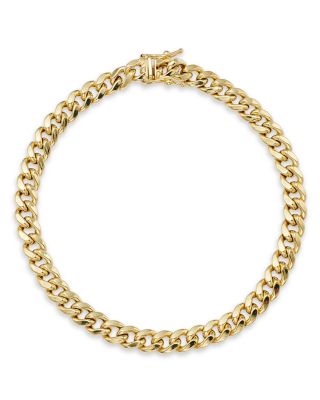 Bloomingdale's Fine Collection - Men's Miami Cuban Chain Bracelet in 14K Yellow Gold - Exclusive