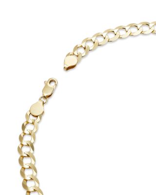 Men's Comfort Curb Link Chain Necklace in 14K Yellow Gold, 24" 
