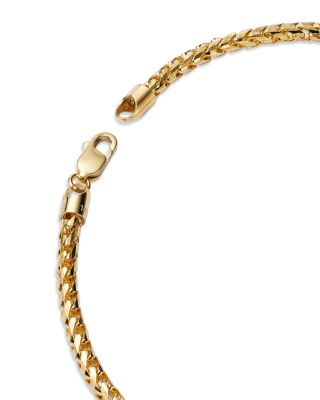 Men's Franco Link Chain Necklace in 14K Yellow Gold, 22" 