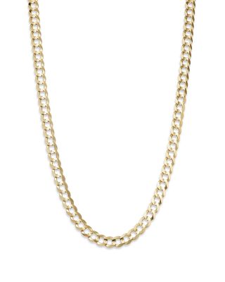 Bloomingdale's Fine Collection - Men's Comfort Curb Link Chain Necklace in 14K Yellow Gold, 22" - Exclusive