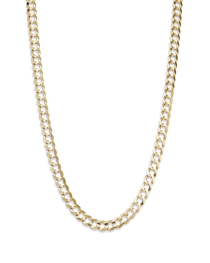 Bloomingdale's Fine Collection Men's Comfort Curb Link Chain Necklace in 14K Yellow Gold, 22