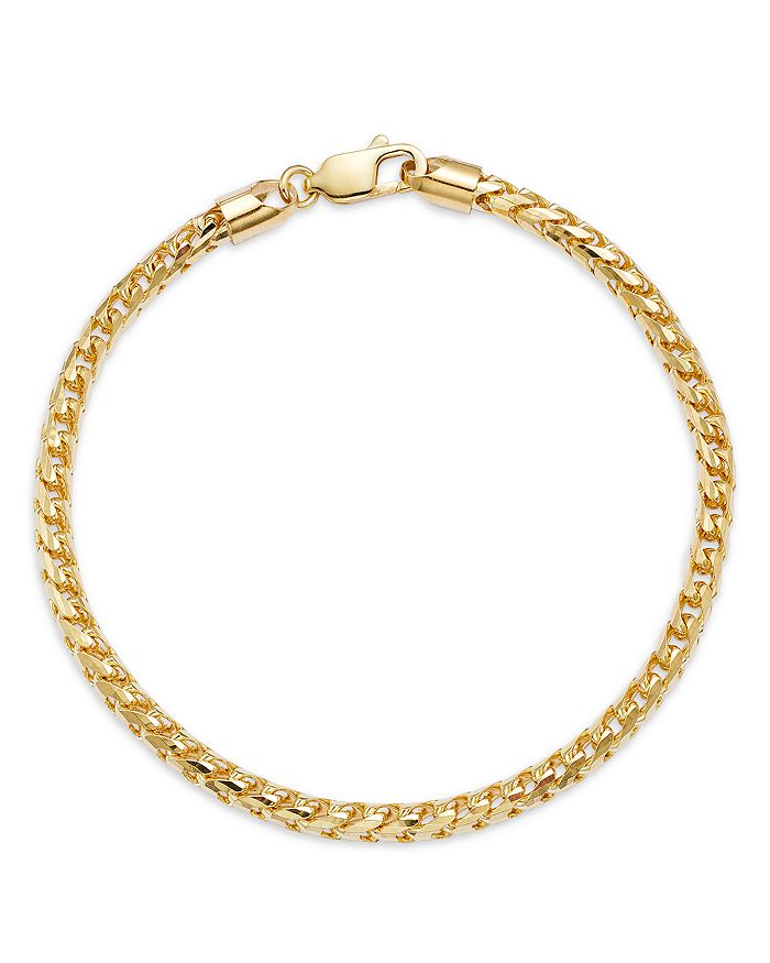 Bloomingdale's Men's Franco Link Chain Bracelet in 14K Yellow Gold ...