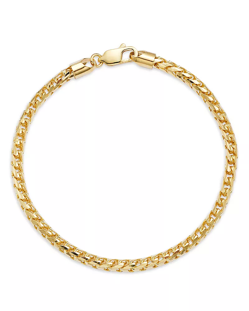 Bloomingdale's Fine Collection Men's Franco Link Chain Bracelet in 14K Yellow Gold