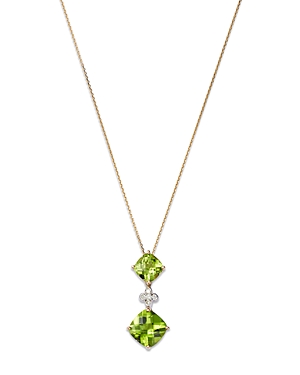 Bloomingdale's Peridot & Diamond Pendant Necklace in 14K Yellow Gold, 16 - 100% Exclusive