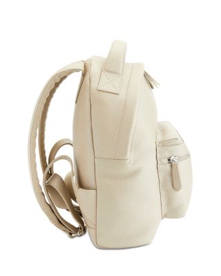 Compact Leather Travel Backpack