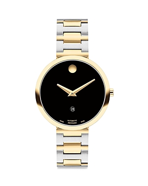 Shop Movado Museum Classic Watch, 32mm In Black/two Tone